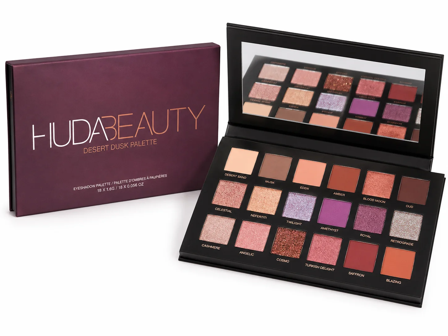HUDA BEAUTY Desert Dusk Eyeshadow Palette – Matte & Shimmer Makeup Kit