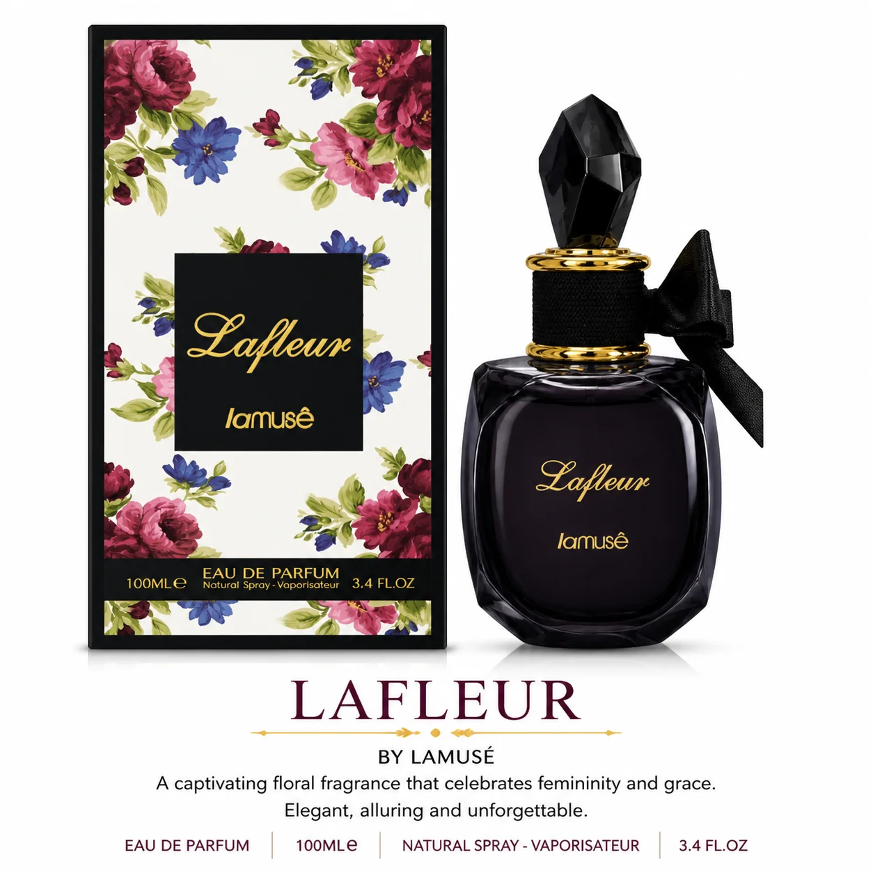 Lafleur Eau de Parfum by Lamusé – 100ml | Elegant Floral Fragrance for Women