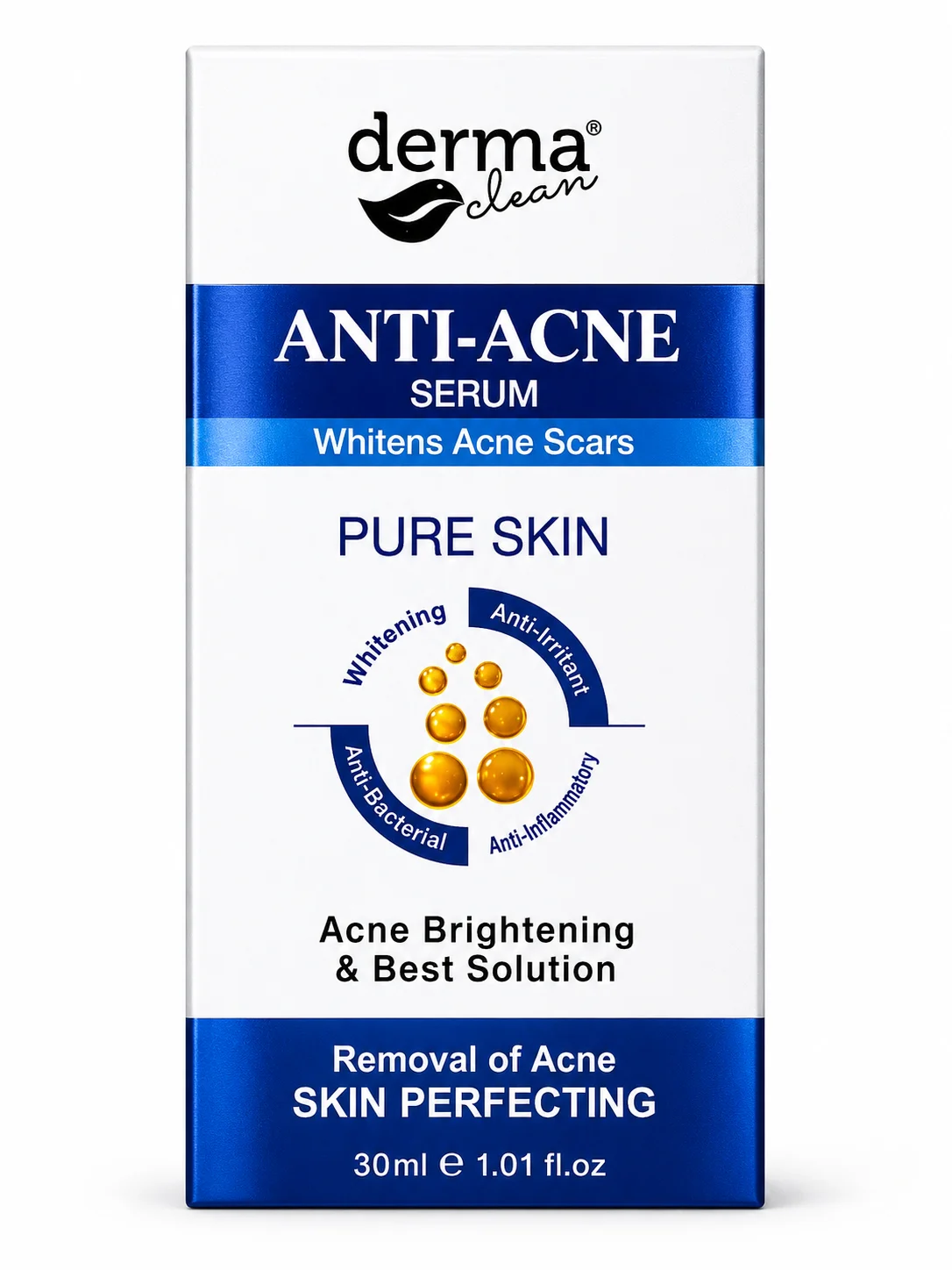 Derma Clean Anti-Acne Serum – Pure Skin Brightening Solution 30ml