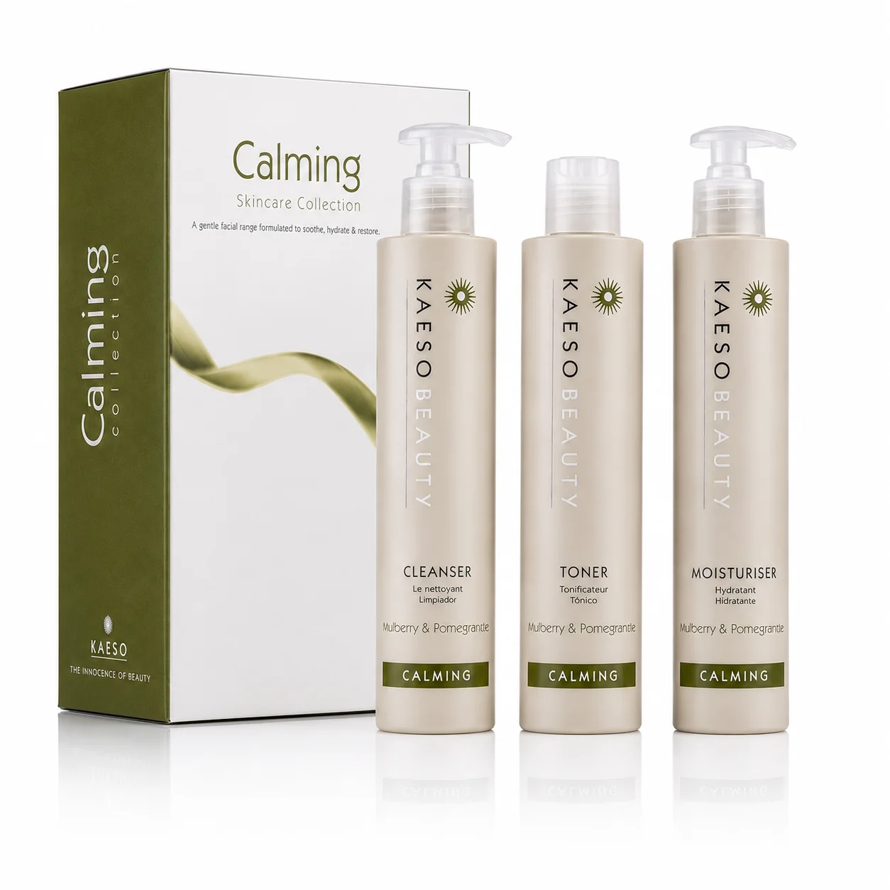 Kaeso Calming Skincare Set – Cleanser, Toner & Moisturiser