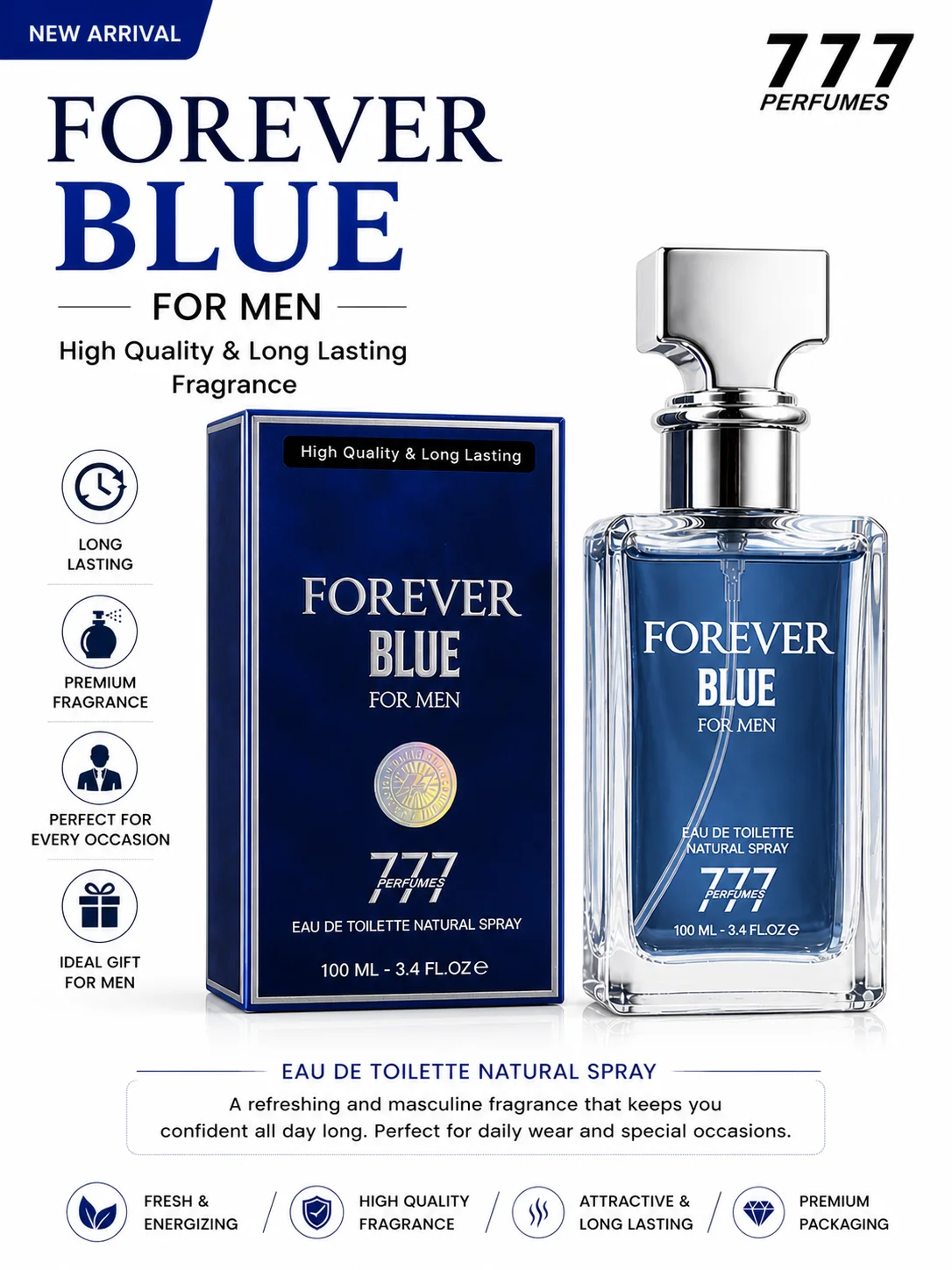 Forever Blue For Men – Eau De Toilette 100ml
