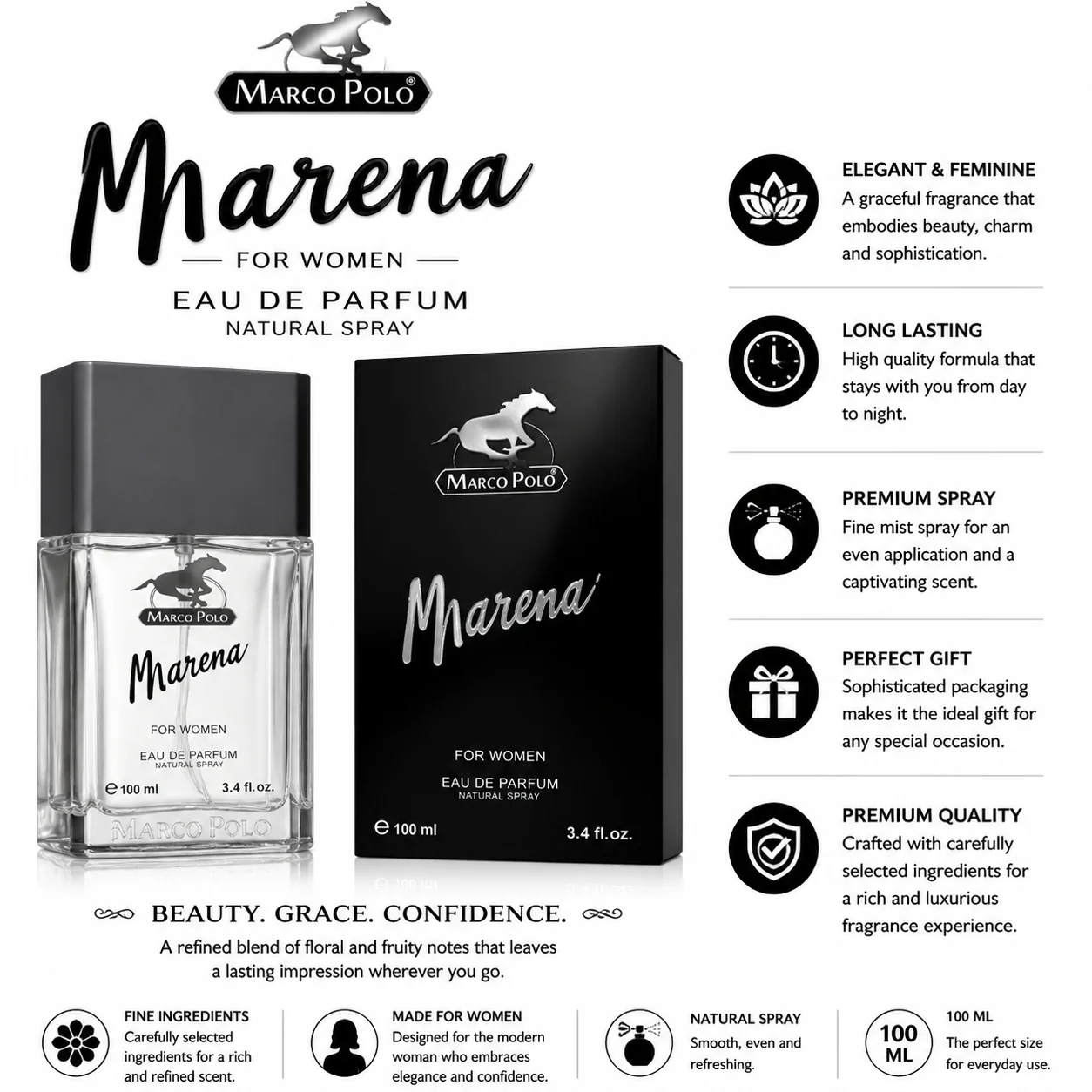Marena Eau de Parfum for Women by Marco Polo 100ML