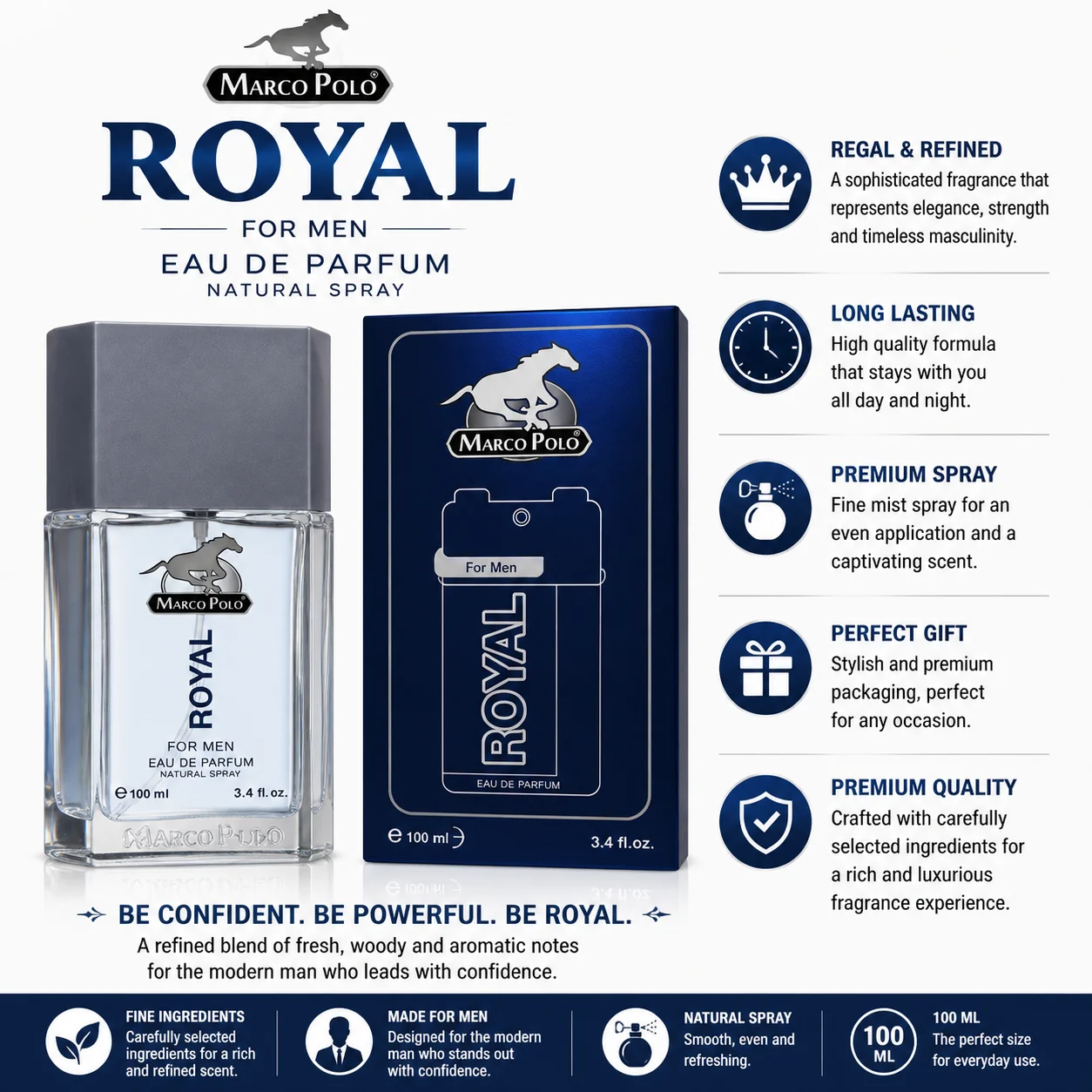 ROYAL Eau de Parfum for Men by Marco Polo 100ML