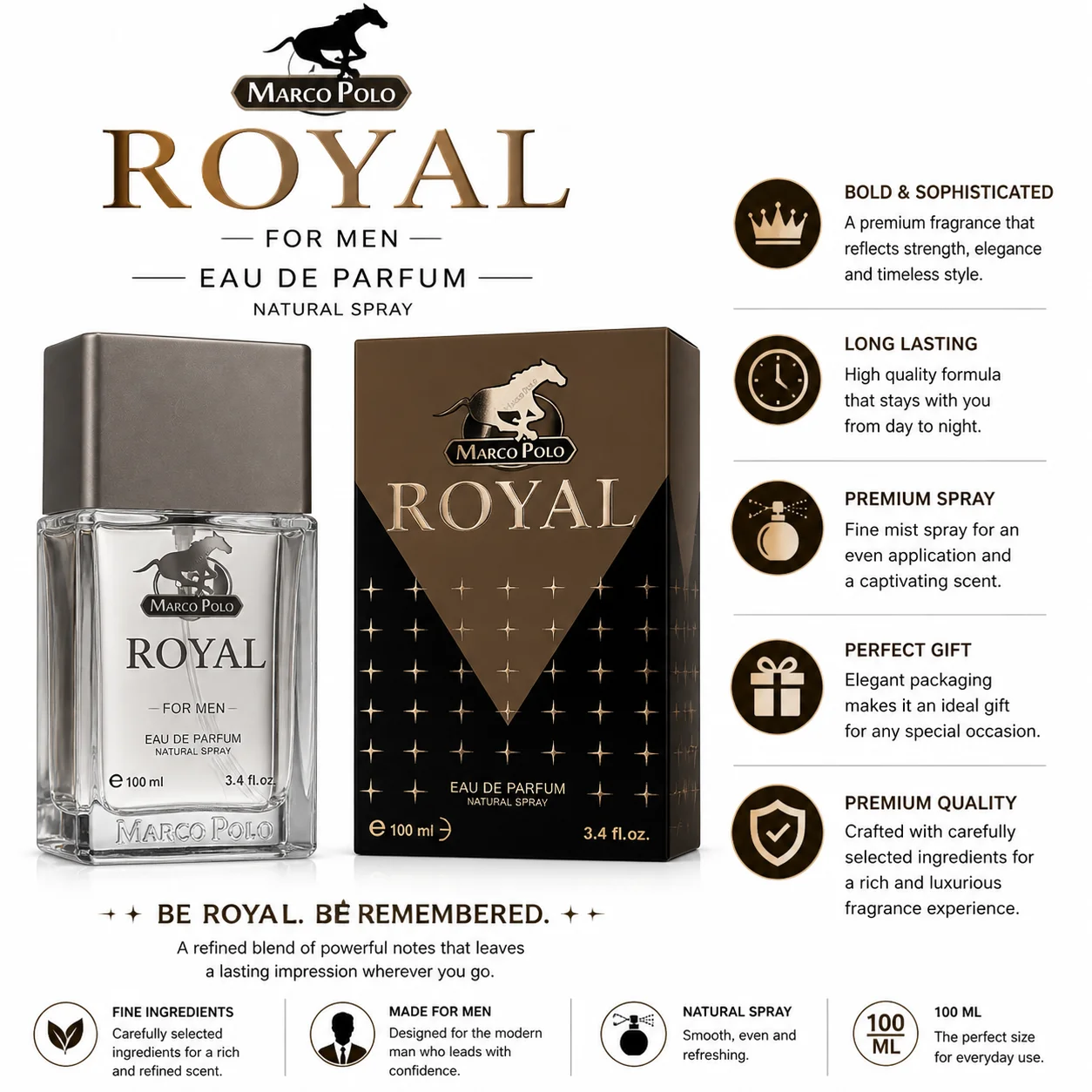 ROYAL Eau de Parfum for Men by Marco Polo 100ML