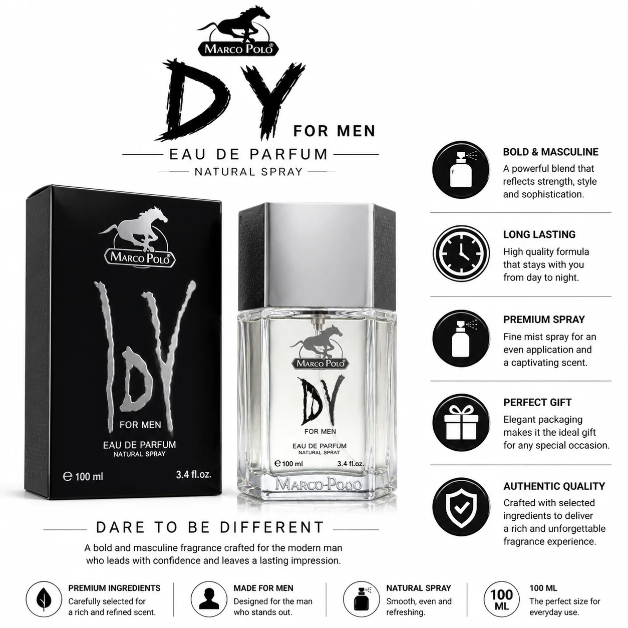 DY Eau de Parfum for Men by Marco Polo 100ML