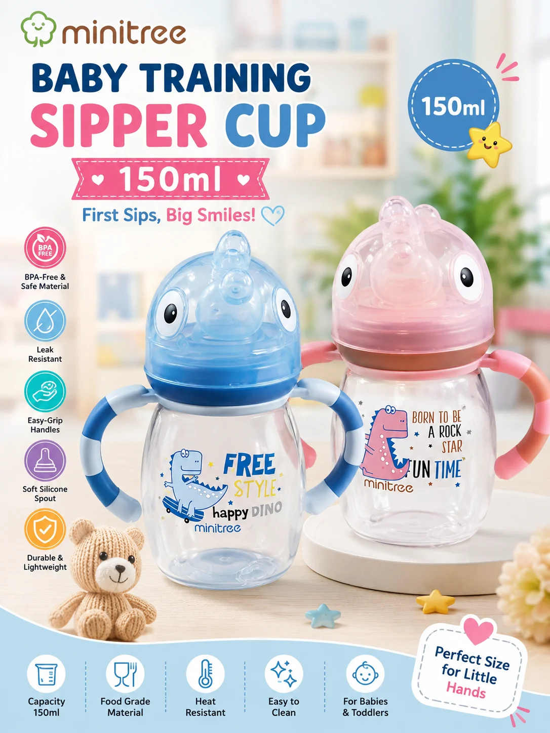 Minitree Baby Training Sipper Cup – 150ml
