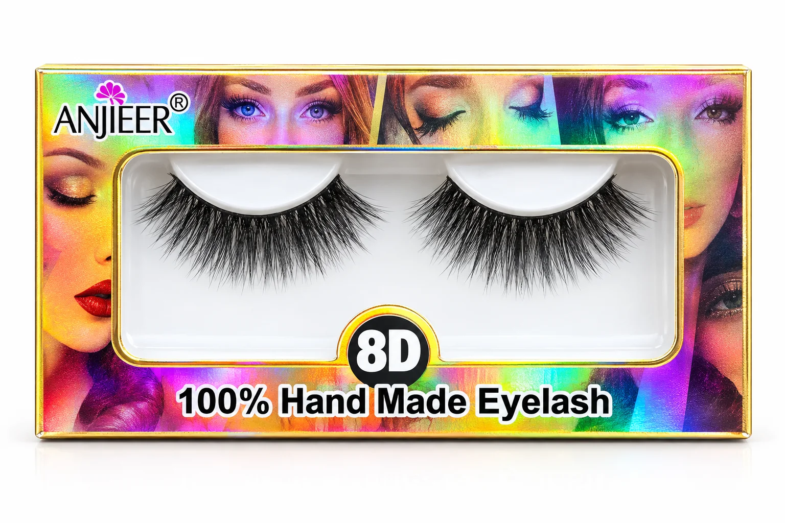 ANJIEER 8D Handmade False Eyelashes – Full Volume Fashion Lashes