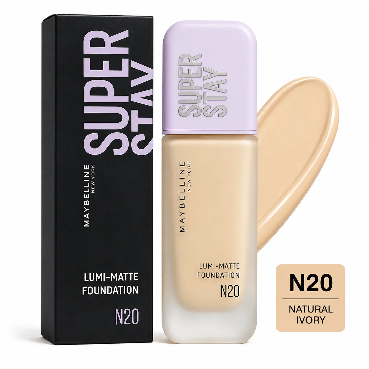 Maybelline Super Stay Lumi-Matte Foundation – Shade N20 Natural Ivory