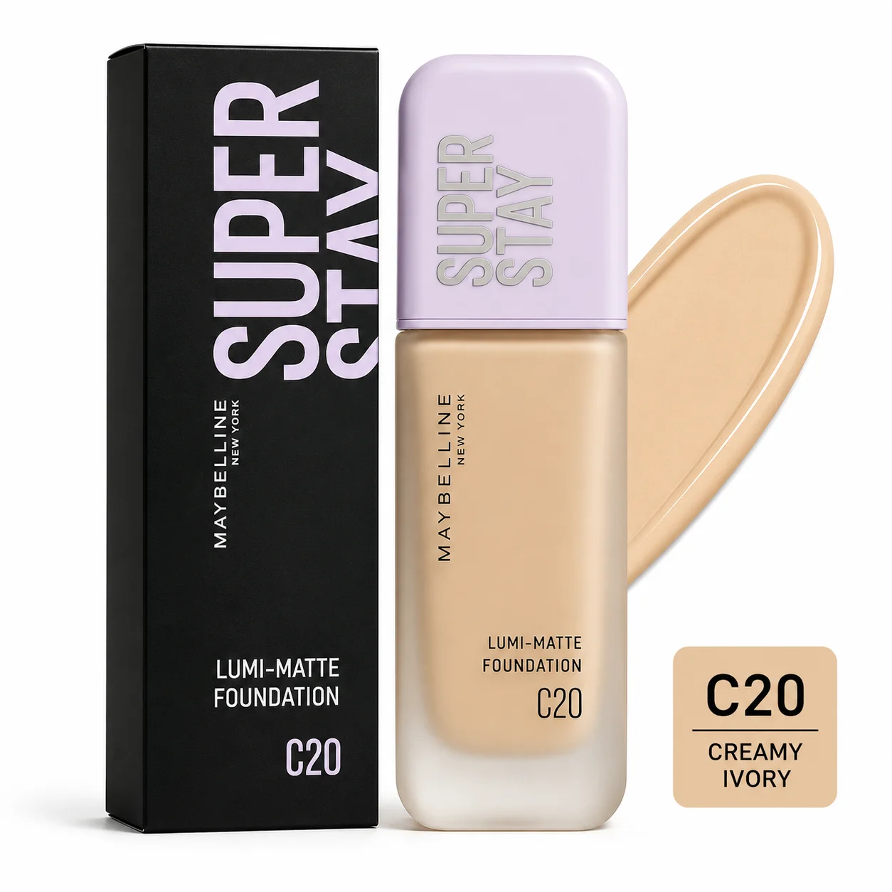 Maybelline Super Stay Lumi-Matte Foundation – Shade C20 Creamy Ivory