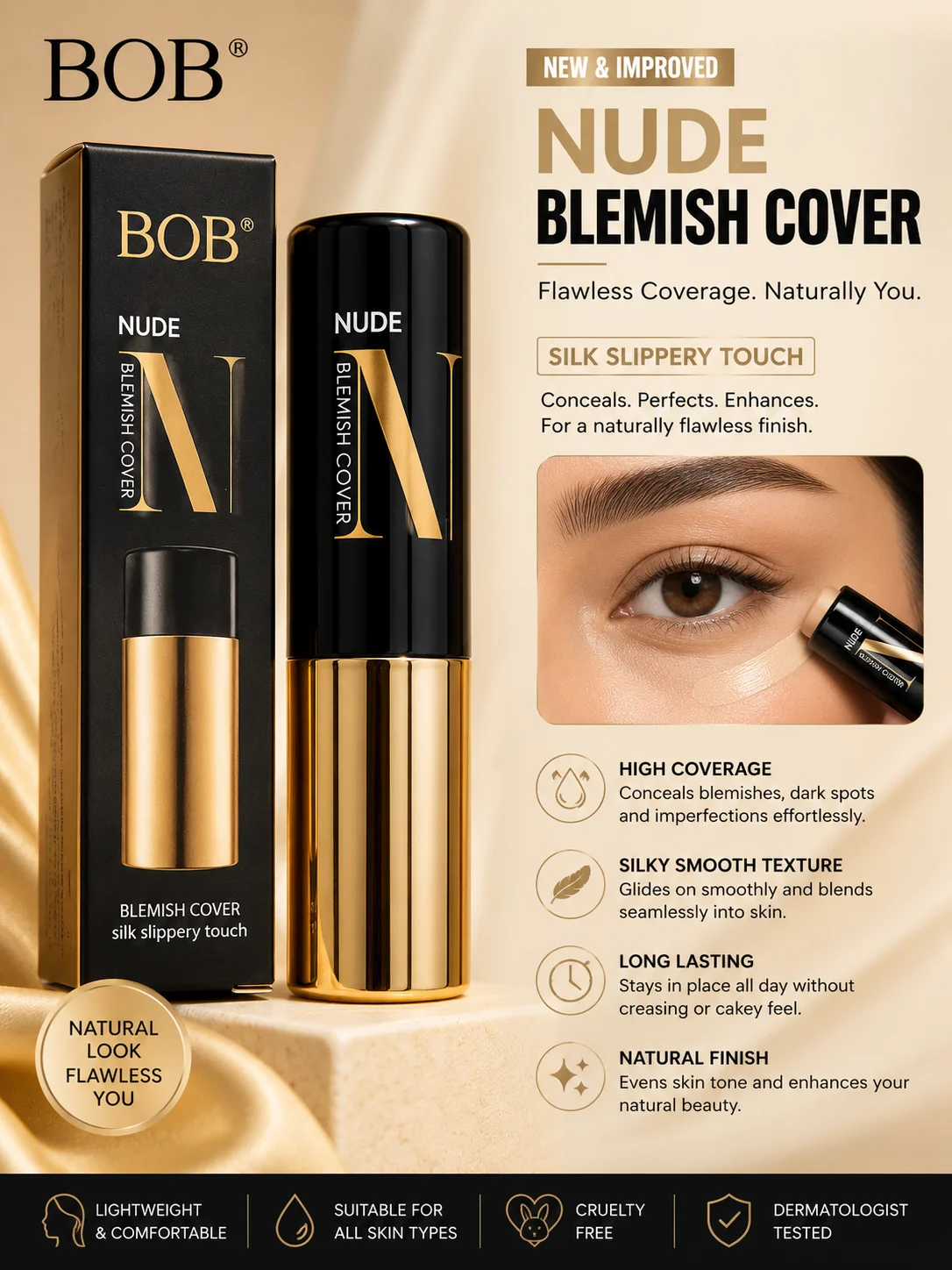 BOB Nude Blemish Cover – Smooth Perfection Concealer