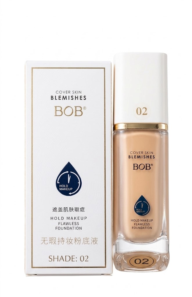 BOB Cover Skin Blemishes Hold Makeup Flawless Foundation - Shade: 02
