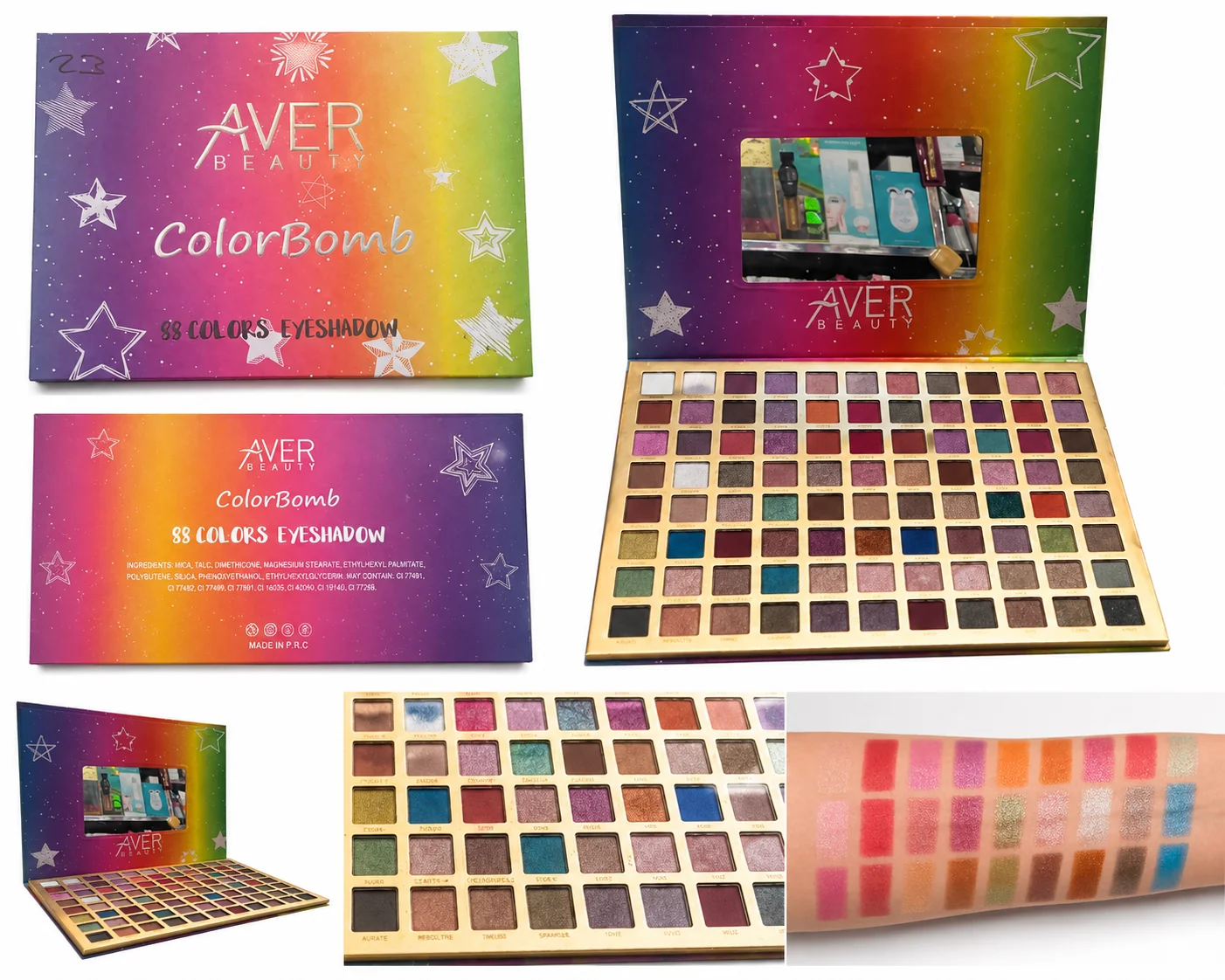 AVER Beauty Color Bomb 88 Colors Eyeshadow Palette – Professional Makeup Kit