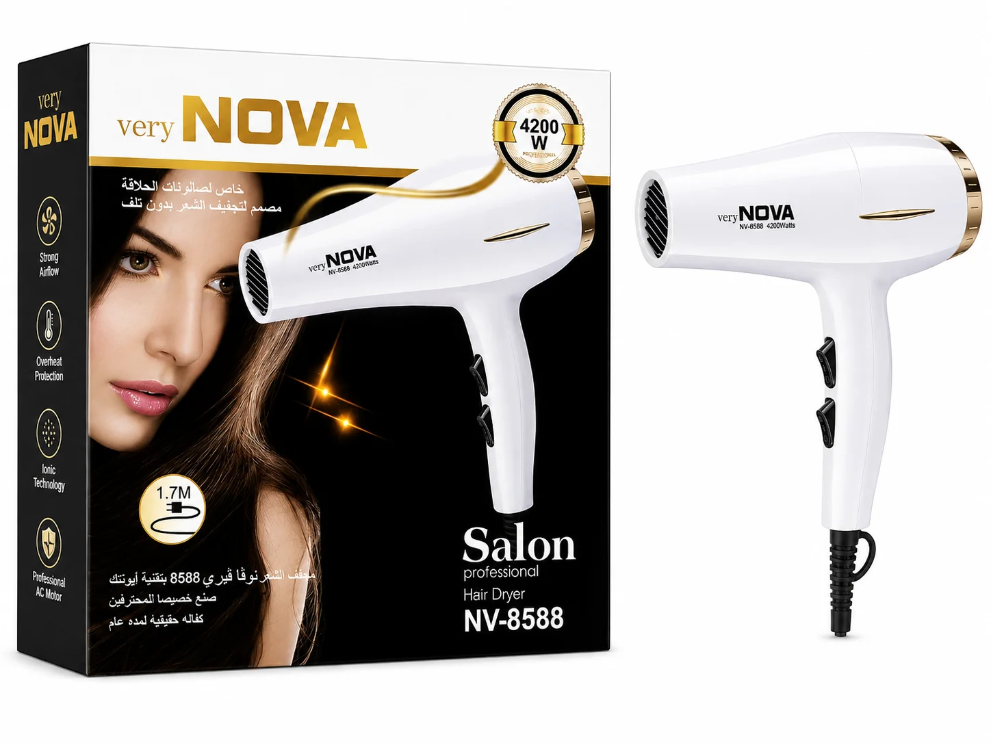 Nova NV-8588 Salon Professional Hair Dryer