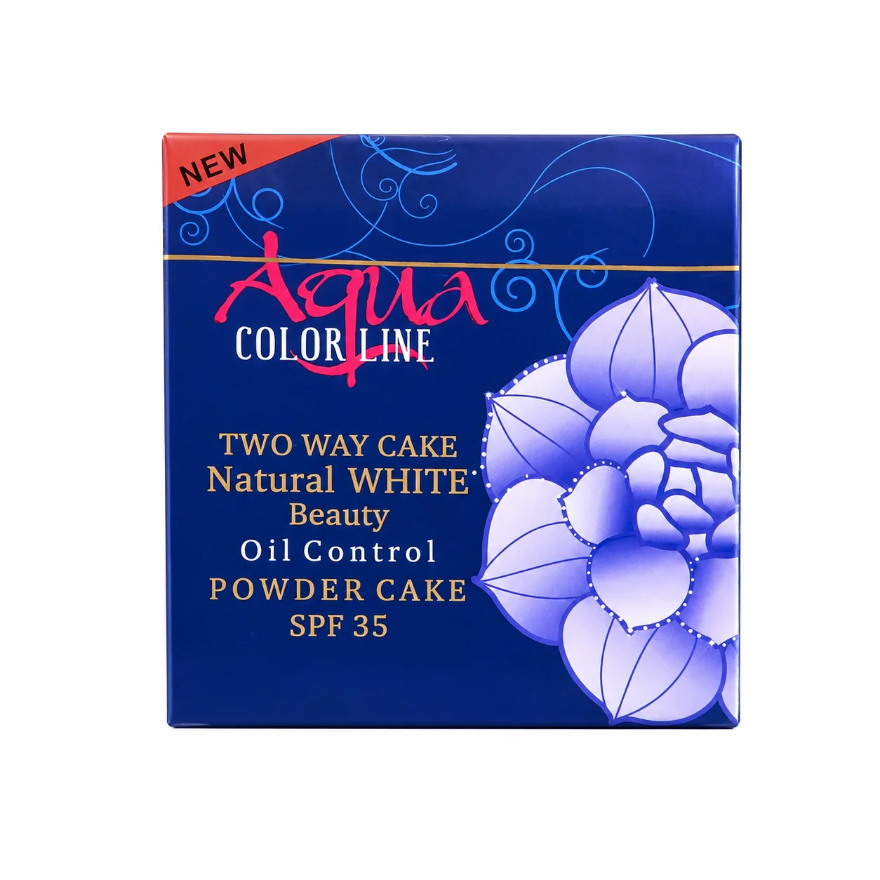 Aqua Color Line Two Way Cake Natural White Beauty Oil Control Powder Cake SPF 35