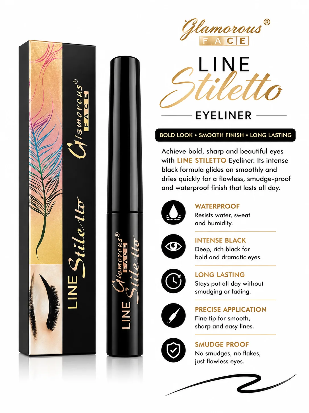 Glamorous Face Line Stiletto Eyeliner