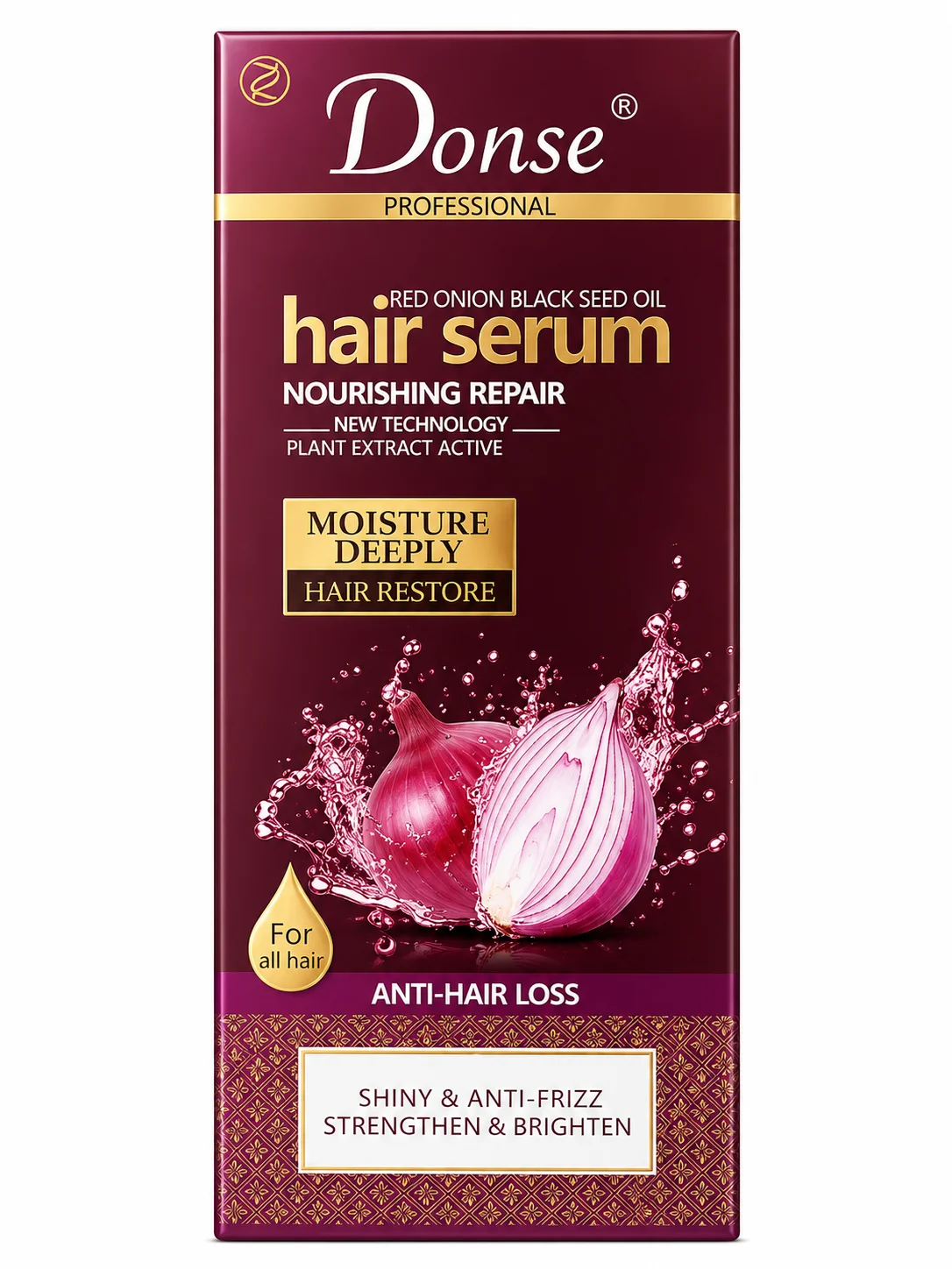 Donse Professional Red Onion Black Seed Oil Hair Serum 100ML