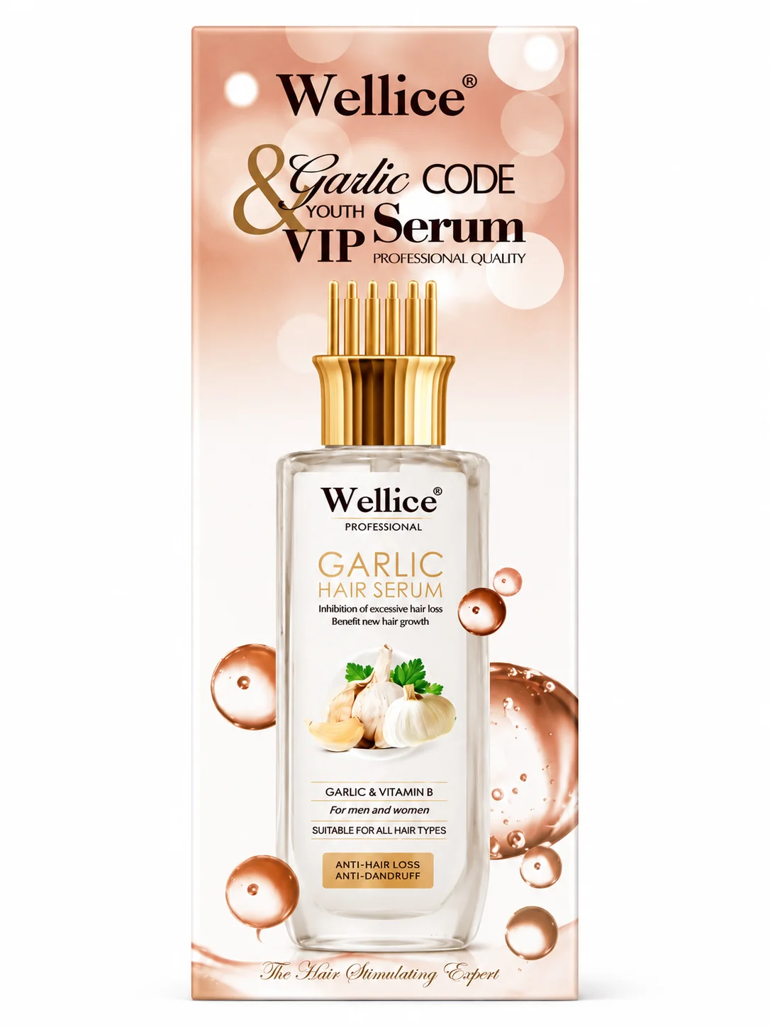 Wellice Garlic VIP Hair Serum Professional Quality 200ML