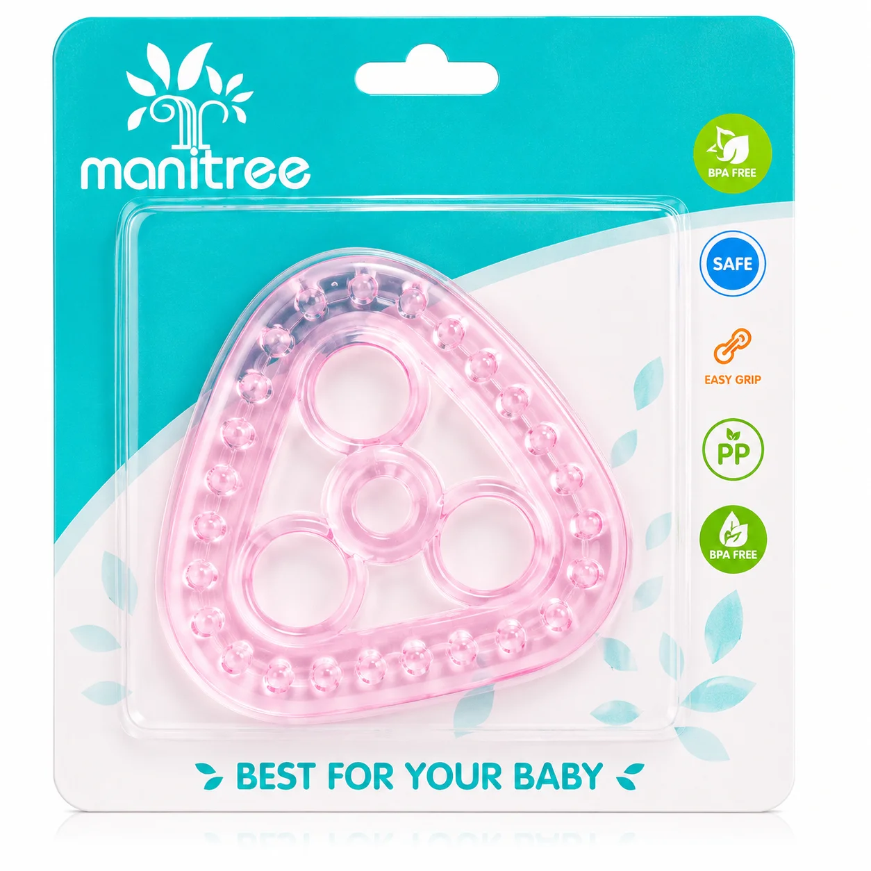 Baby Triangle Water-Filled Teething Ring | BPA-Free Soft Cooling Teether for Infants