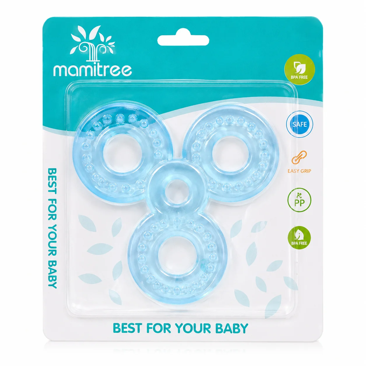 Baby Triangle Water-Filled Teething Ring | BPA-Free Soft Cooling Teether for Infants