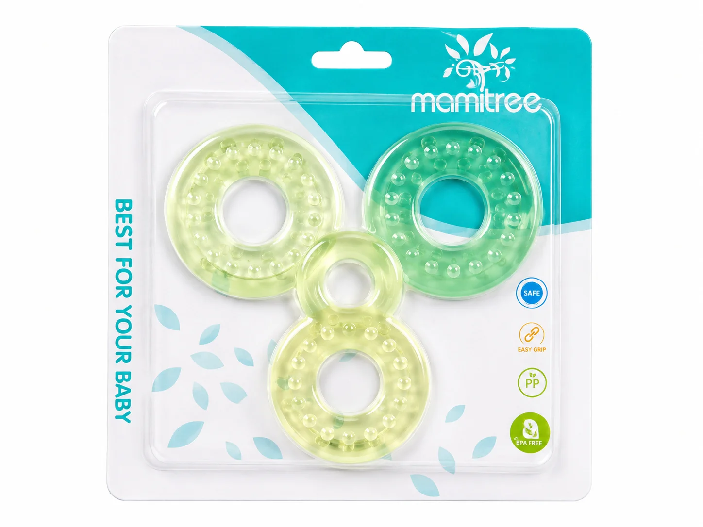 Baby Triangle Water-Filled Teething Ring | BPA-Free Soft Cooling Teether for Infants