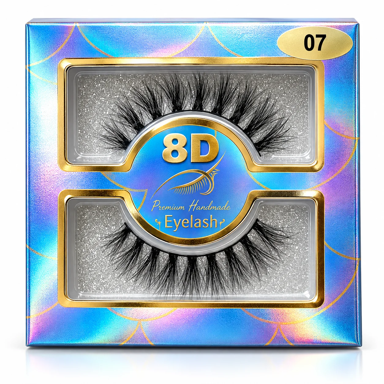 8D Premium Handmade False Eyelashes – Style 07 – 1 Pair