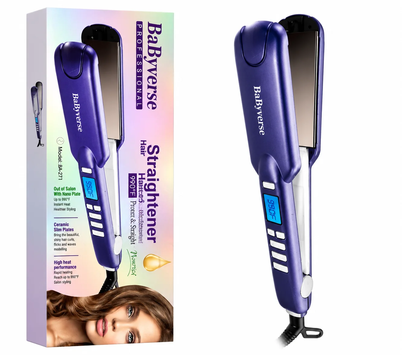 BaByverse Professional Hair Straightener – Model BA-271
