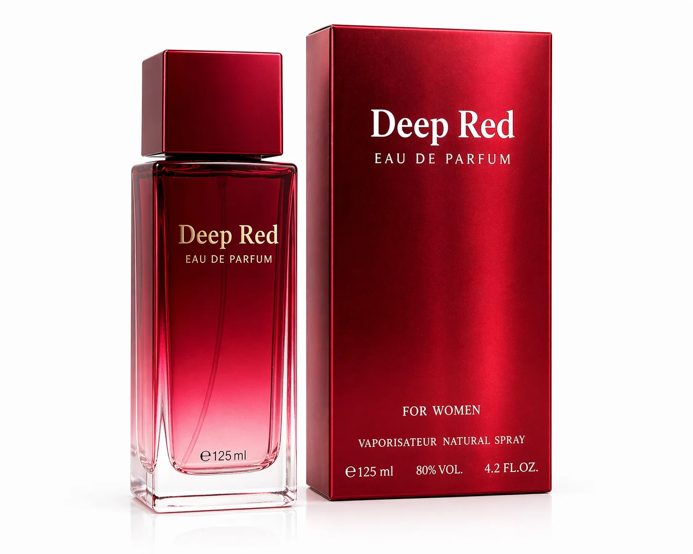 Deep Red Eau de Parfum for Women – 125ml Elegant Long-Lasting Fragrance6922243353368