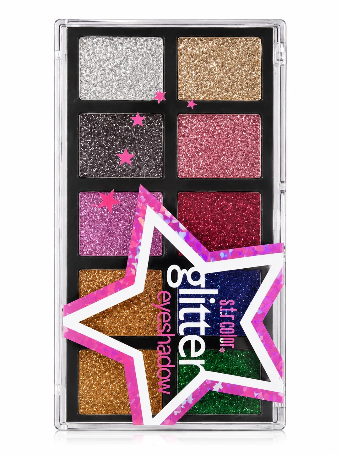 Star Glitter Eyeshadow Palette – Multi Color Shimmer Makeup Kit