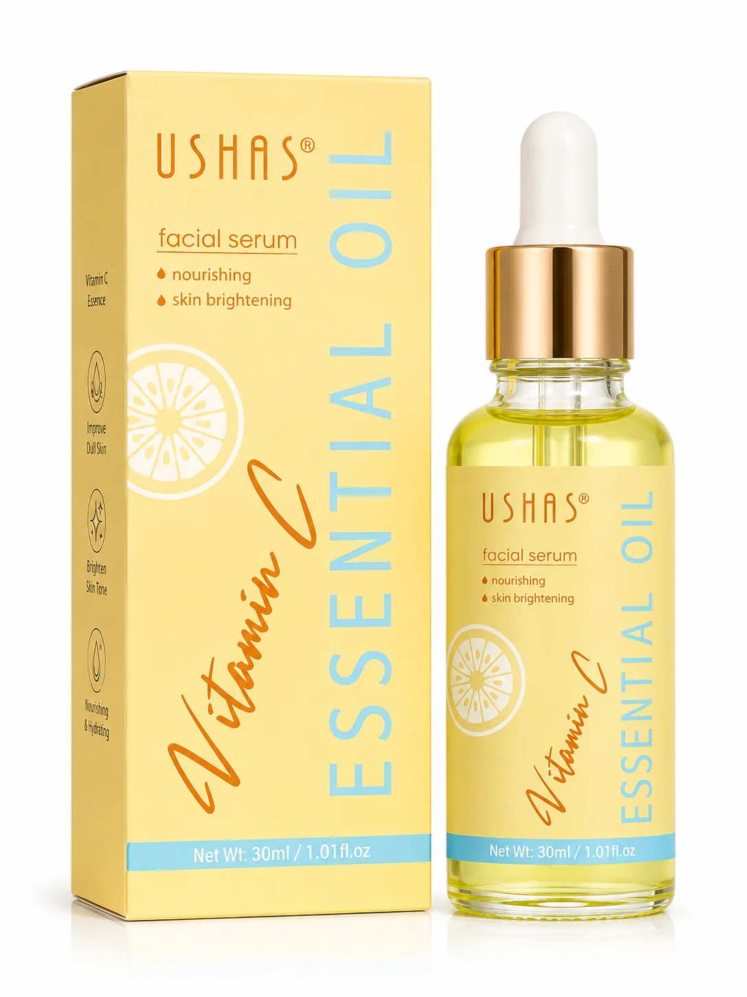 USHAS Vitamin C Facial Serum – Brightening & Nourishing Essence (30ml)