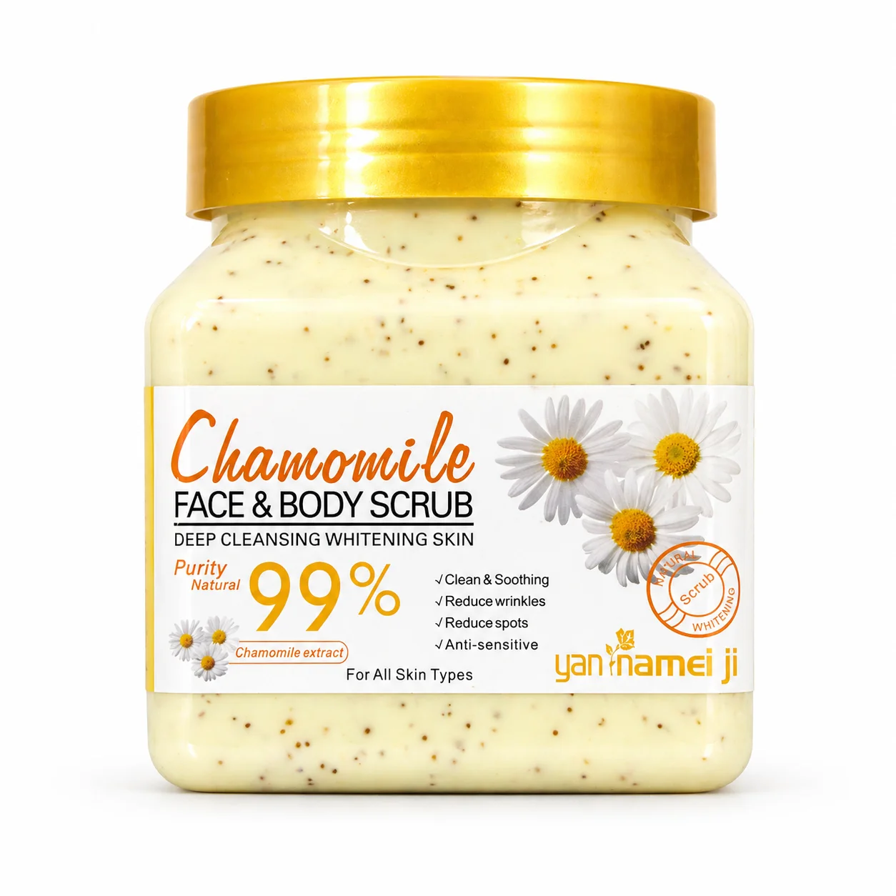 Chamomile Face & Body Scrub – Deep Cleansing & Soothing Exfoliator 500G