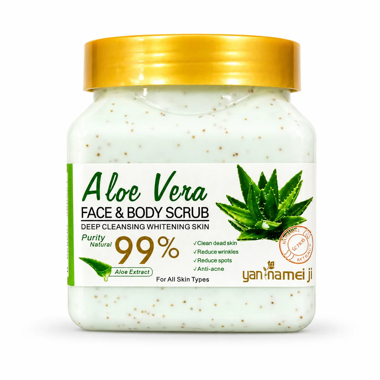 Aloe Vera Face & Body Scrub – Deep Cleansing & Skin Refreshing Exfoliator 500G