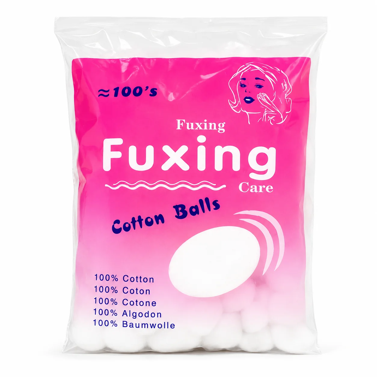 Fuxing Care 100% Pure Cotton Balls – Approx. 100 Pcs