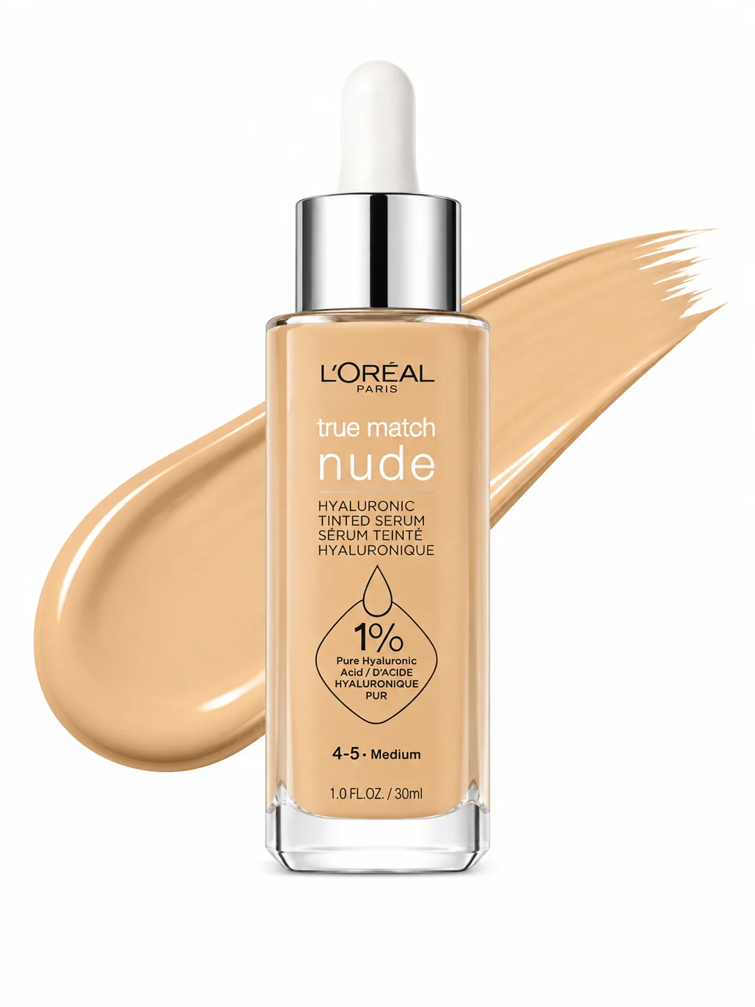 L’Oréal Paris True Match Nude Hyaluronic Tinted Serum – 4-5 Medium, 30ml