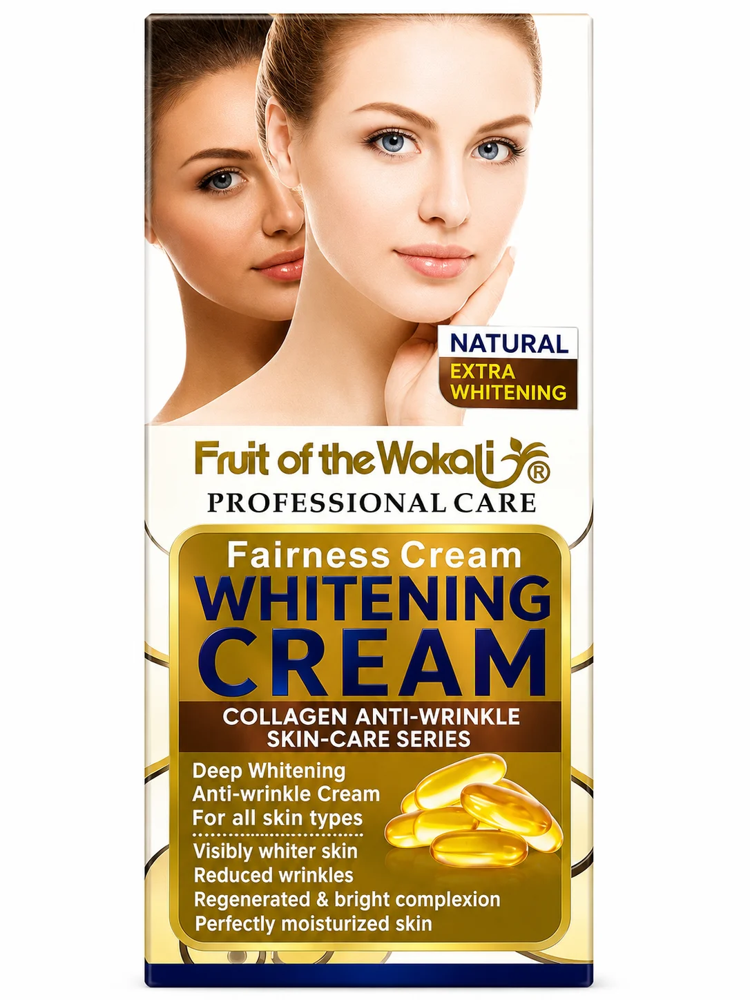 Fruit of the Wokali Whitening Cream – Collagen Anti-Wrinkle Skincare 100ML