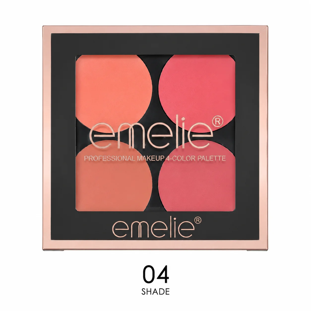 Emelie Professional Makeup 4-Color Blush Palette – Shade 03 & 04