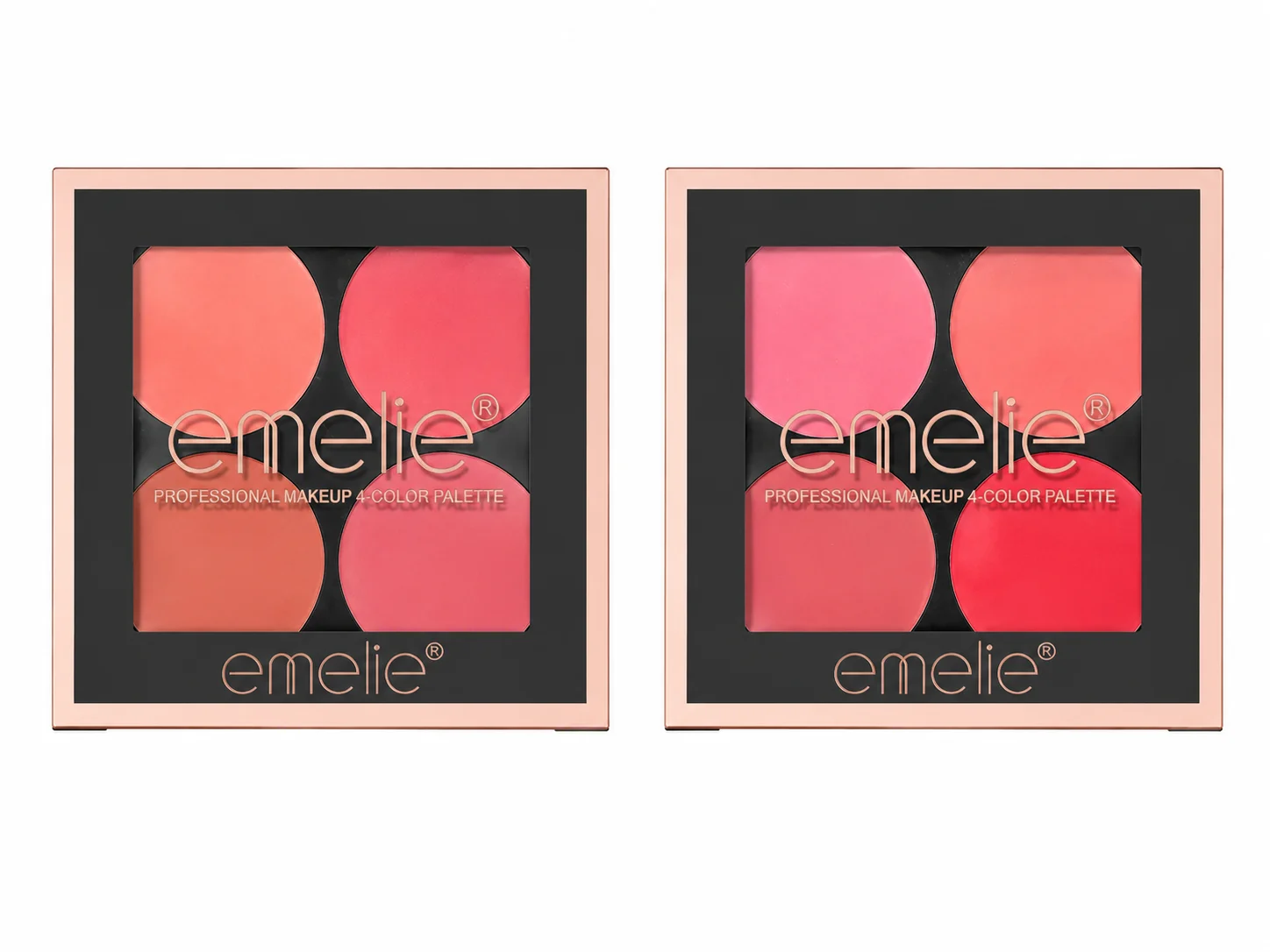 Emelie Professional Makeup 4-Color Blush Palette – Shade 03 & 04