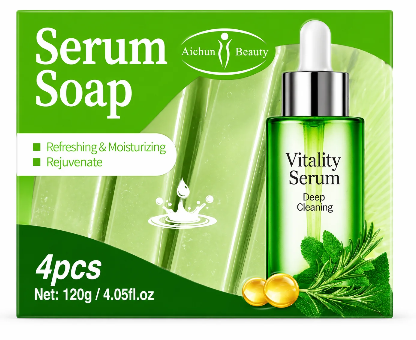 Aichun Beauty Vitality Serum Soap – Refreshing & Moisturizing Care