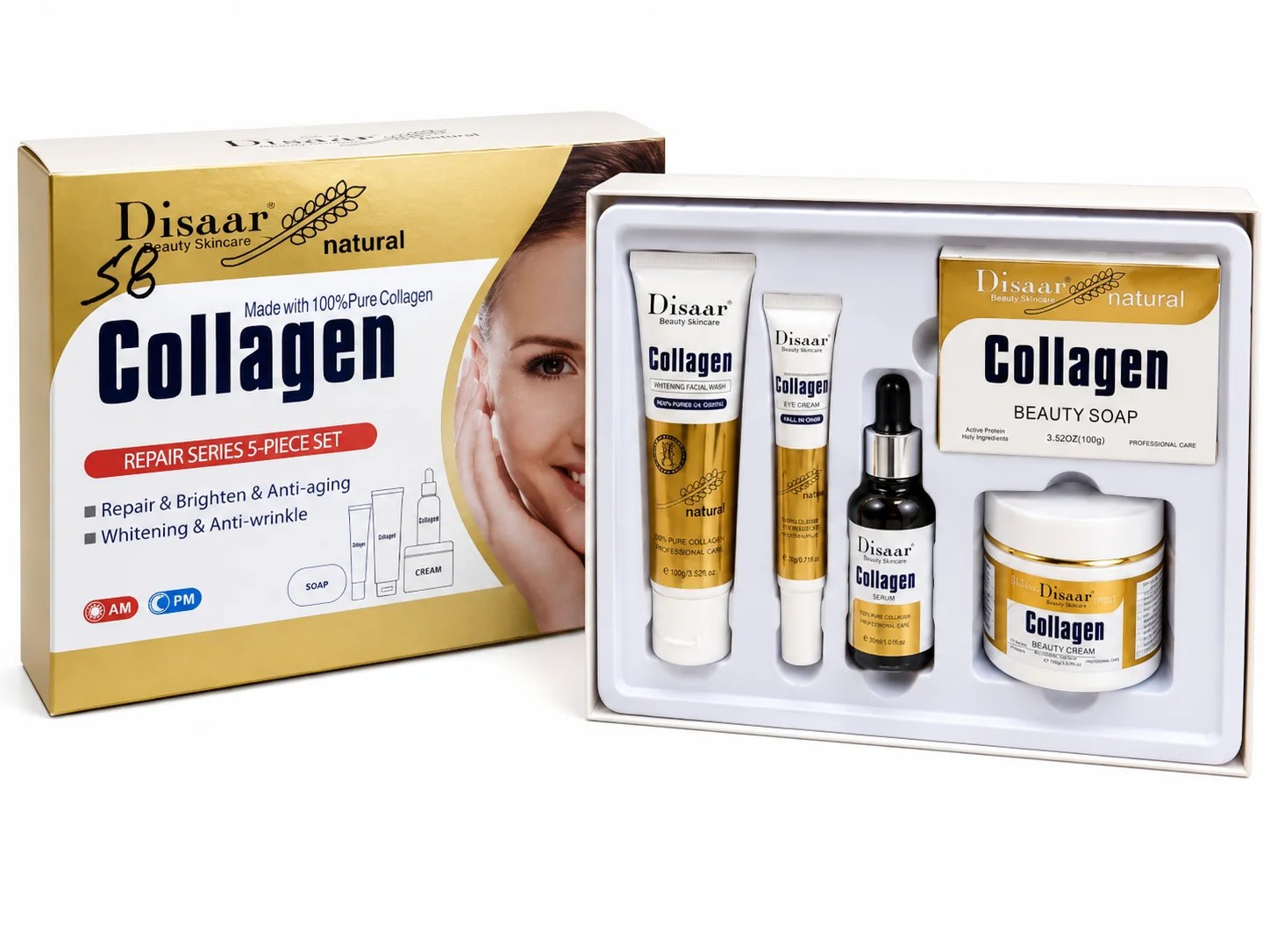 Disaar Natural Collagen Repair Series 5-Piece Skincare Set