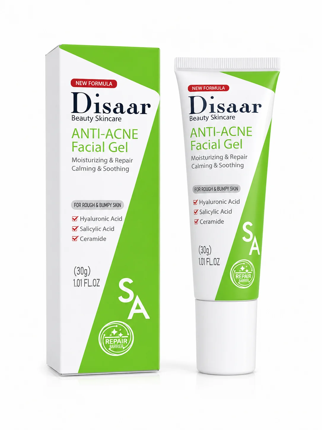 Disaar Anti-Acne Facial Gel SA 30g – Hyaluronic Acid & Salicylic Acid Repair Gel