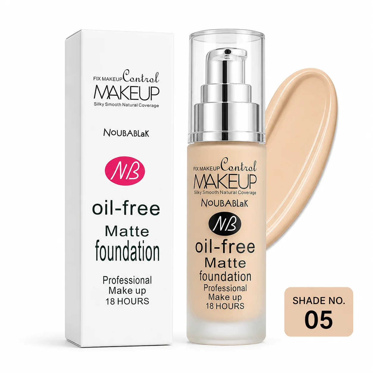 Noubablak 05 Oil-Free Matte Foundation – Shade No. 05 – 18 Hours