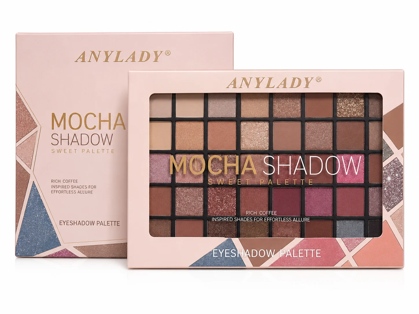ANYLADY Mocha Shadow Eyeshadow Palette – Matte & Glitter Makeup Collection