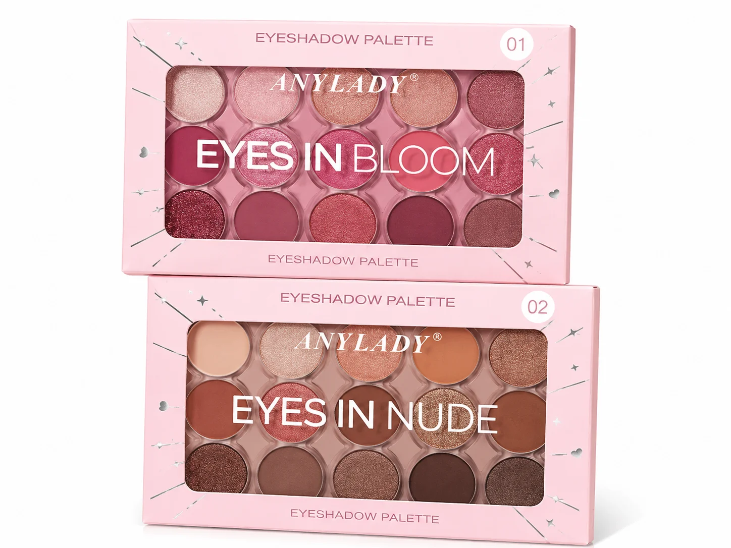 ANYLADY 01/02 Eyes in Bloom Eyeshadow Palette – Matte & Glitter Makeup Kit