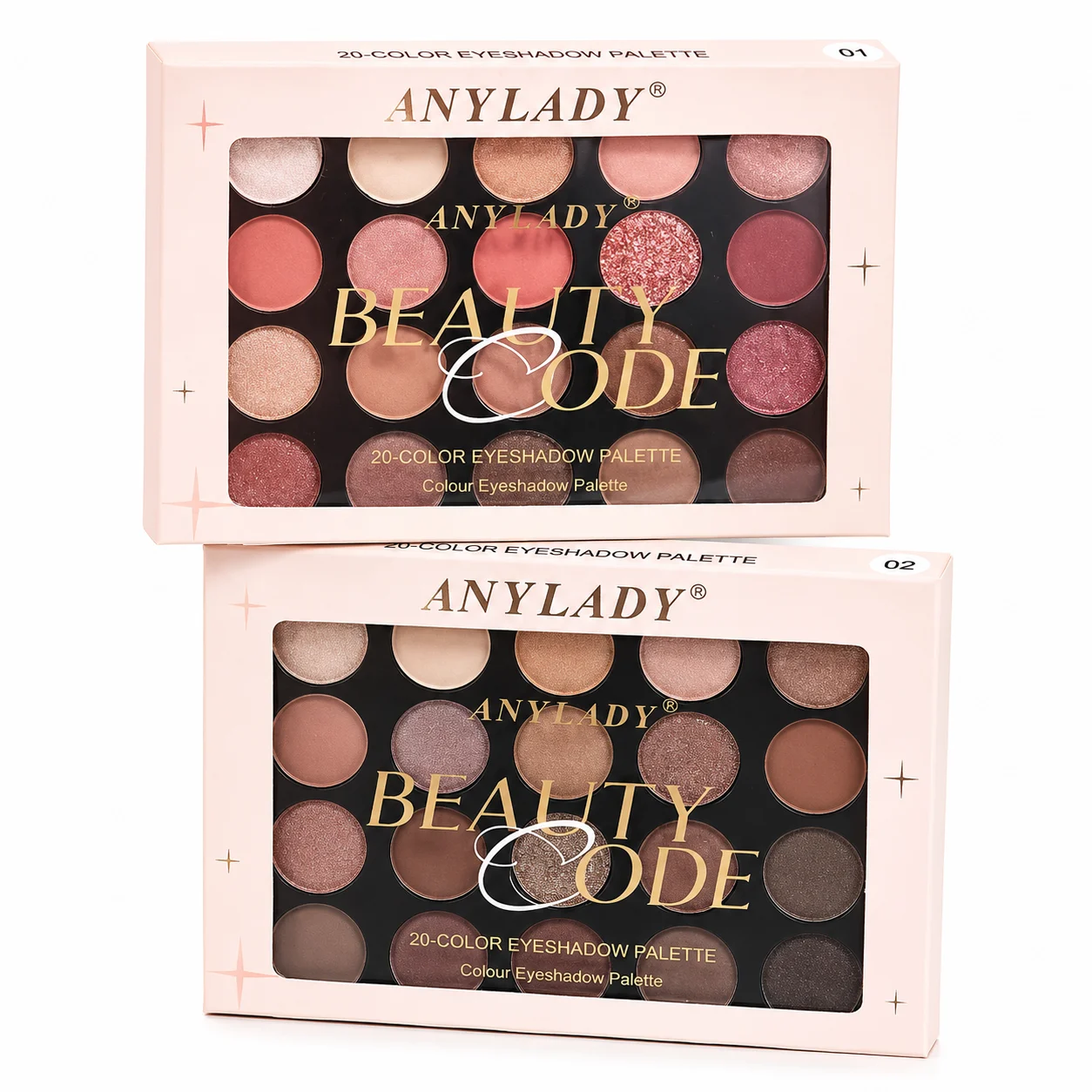 ANYLADY 01/02 Beauty Code Eyeshadow Palette – 20 Color Makeup Kit
