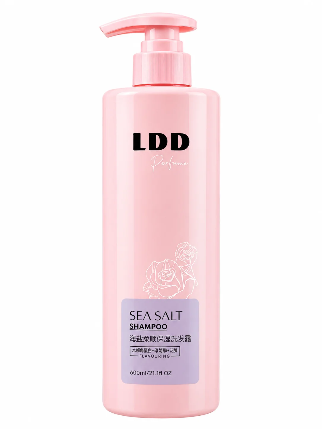 LDD Perfume Sea Salt Shampoo – Deep Cleansing, Hydrating & Long-Lasting Fragrance (600ml)