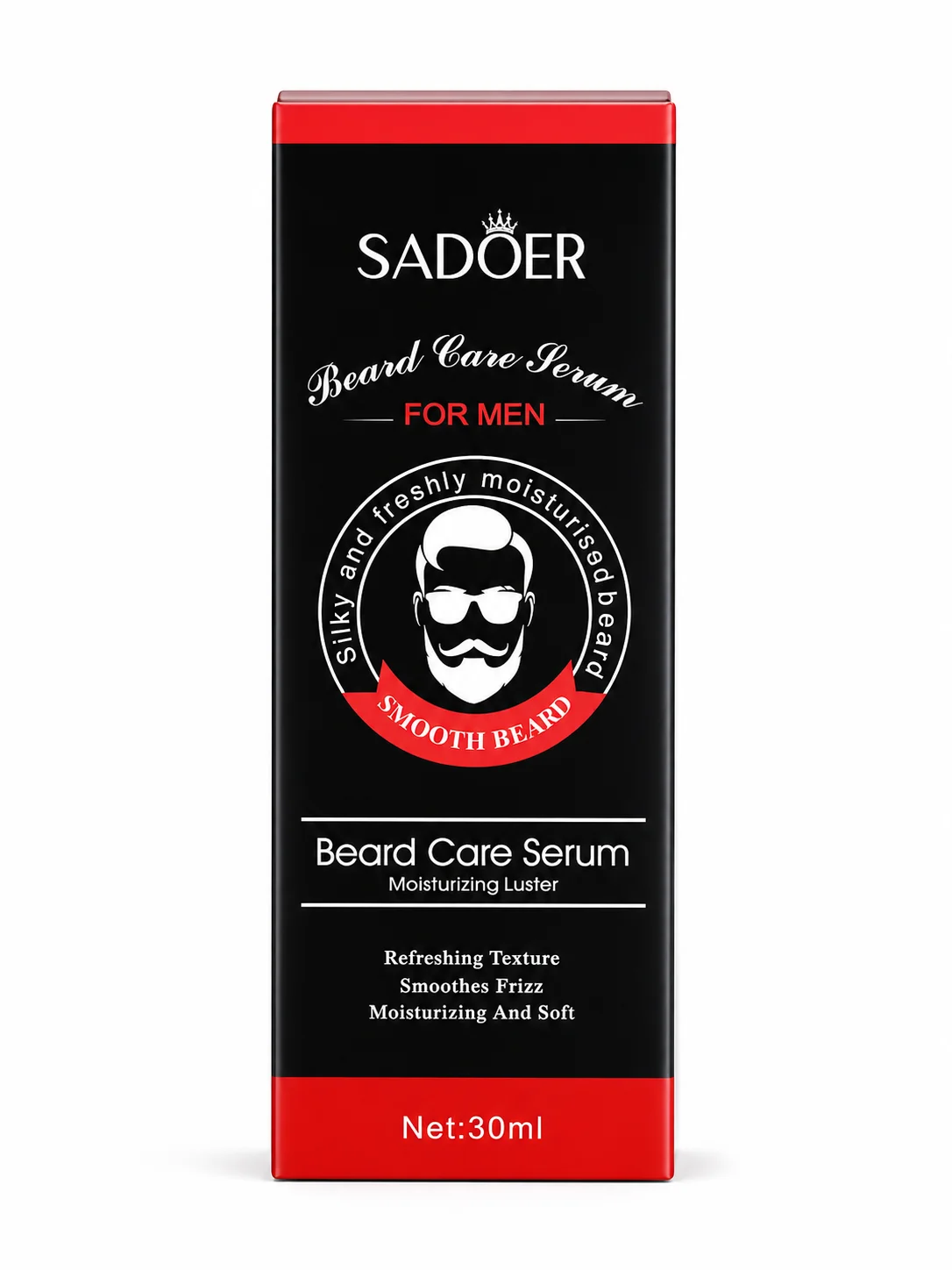 SADOER Beard Care Serum for Men – Moisturizing & Frizz Control Beard Oil (30ml)