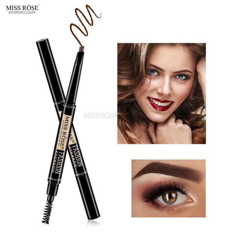 : MISS ROSE Fashion 2-in-1 Rotating Eyebrow Pencil & Brush 03