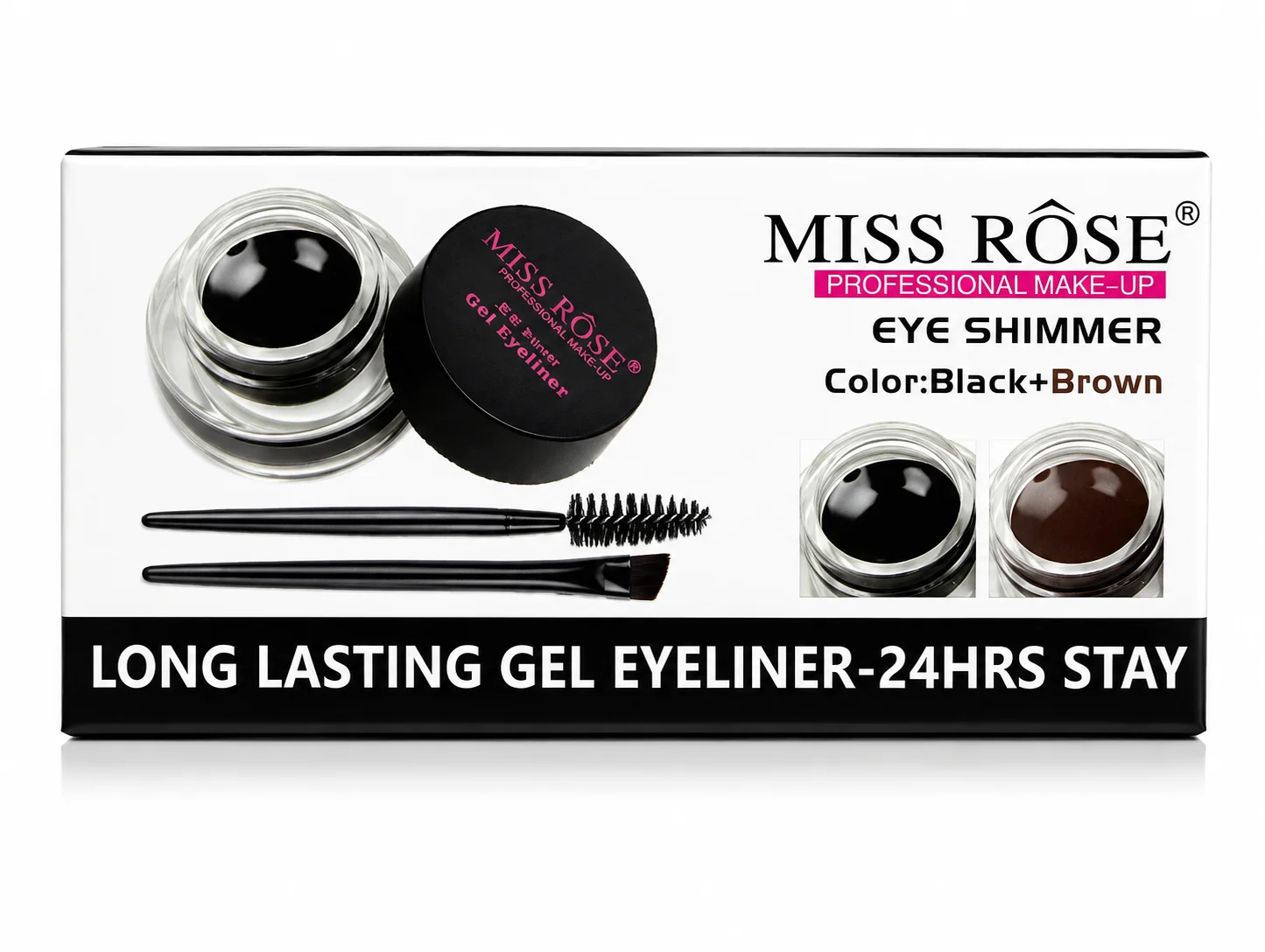 Miss Rose Long Lasting Gel Eyeliner – Black & Brown