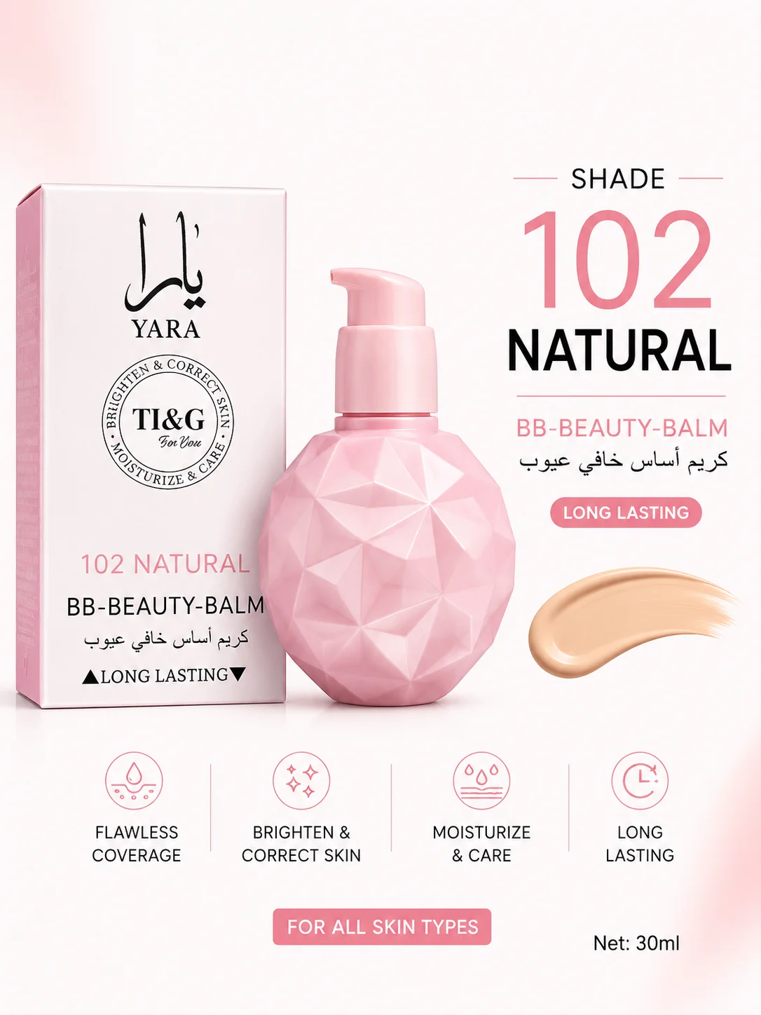 YARA BB Beauty Balm – Shade 102 Natural