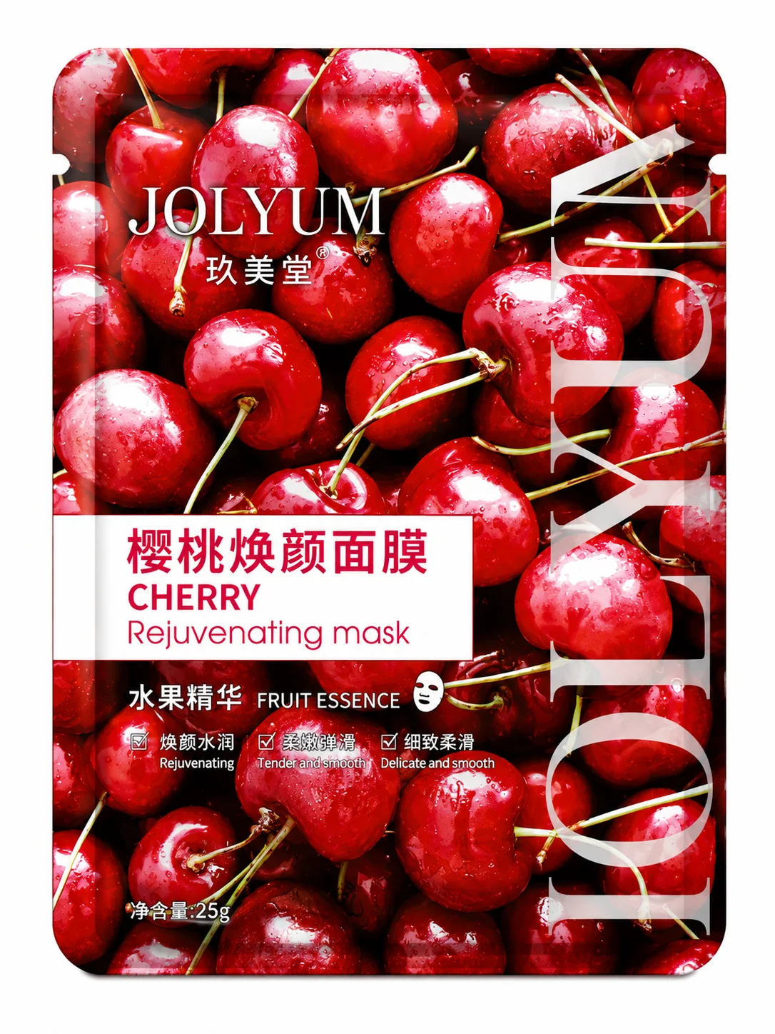 JOLYUM Cherry Rejuvenating Sheet Mask – Hydrating & Brightening Facial Mask (25g)