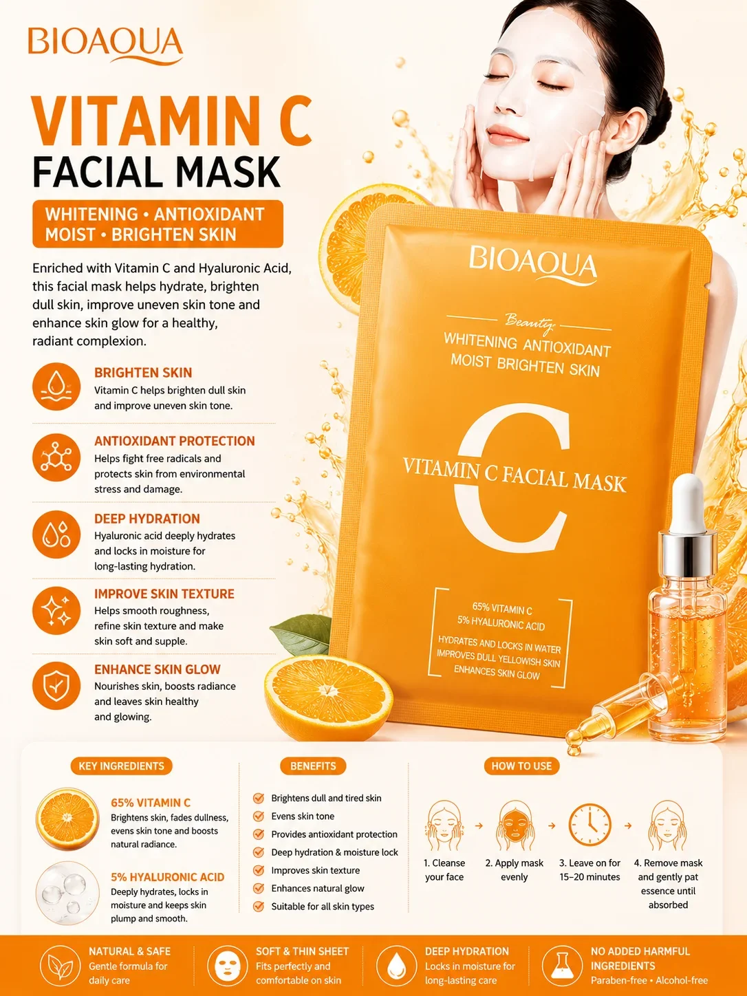 BIOAQUA Vitamin C Facial Mask